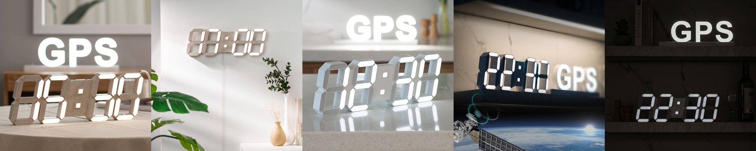 플라이토 문폴 우드 인테리어 LED 탁상시계 디지털 알람 전자 무소음 예쁜 테이블 책상 협탁 시계