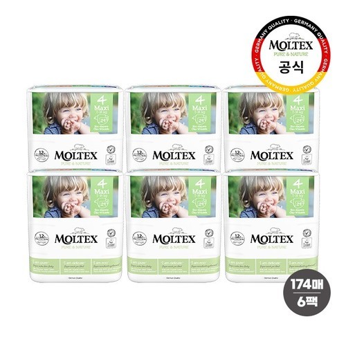 몰텍스 밴드형 통잠 친환경 기저귀 3단계, 132매