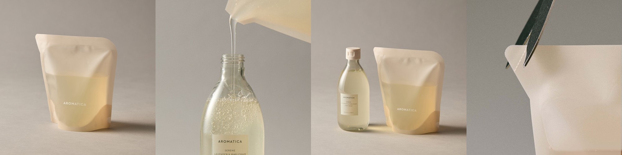 아로마티카 서렌 바디워시 라벤더 & 마조람 300ML 향좋은 바디워시 클렌져 샤워 젤