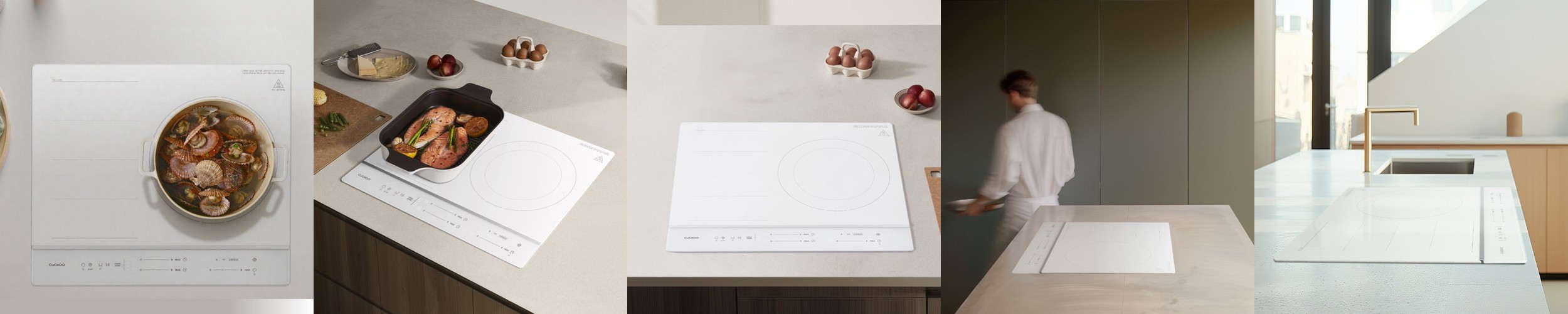 비바 쿡 강화유리 휴대용 이동식 1구 인덕션 슬림형 캠핑 식탁용