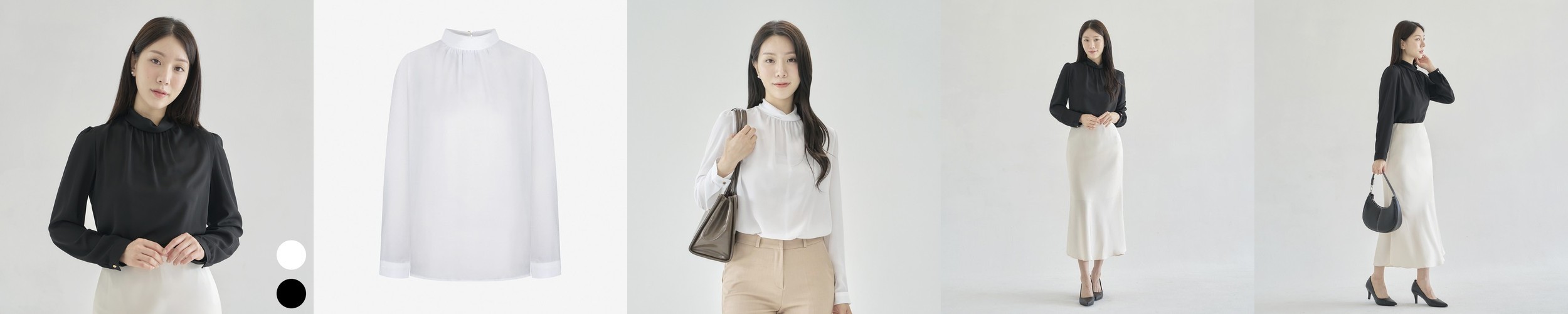 [당일발송] 바스켓 페이퍼 블라우스 바스락 퍼프 스트링 주름블라우스 (2c)