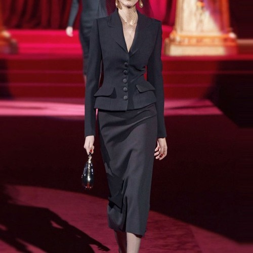 L사이즈제작 -5kg 시크릿 펜슬 탄탄한 코튼 슬릿 롱 스커트