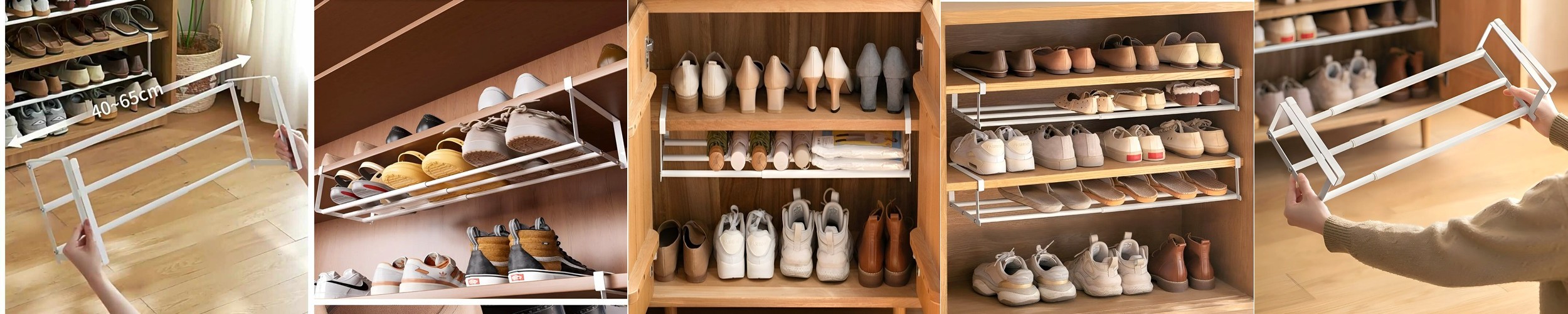 초강력 길이조절 압축선반 강력 압축봉선반 베란다 세탁실 폭34cm WD120