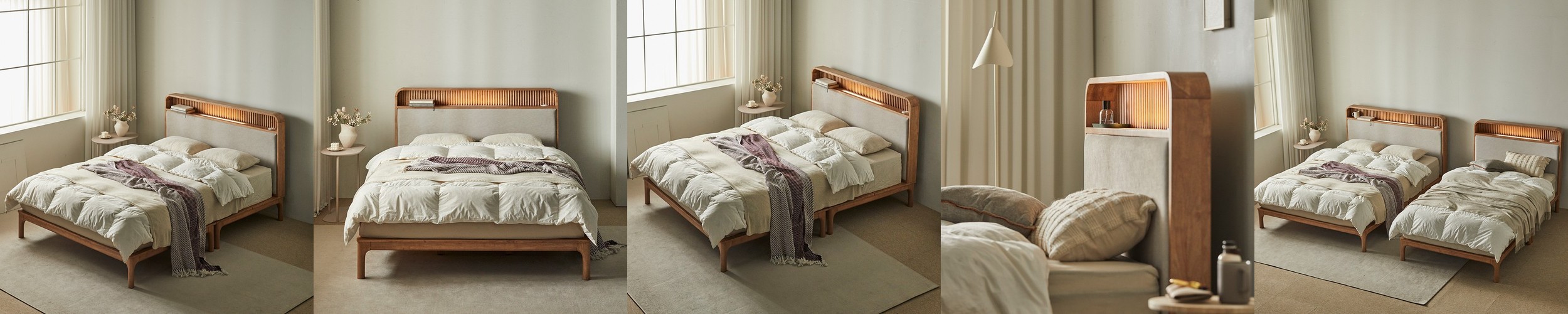 자야캠핑 포르보 월넛 원목 확장형 원형 1200 1500 식탁 테이블