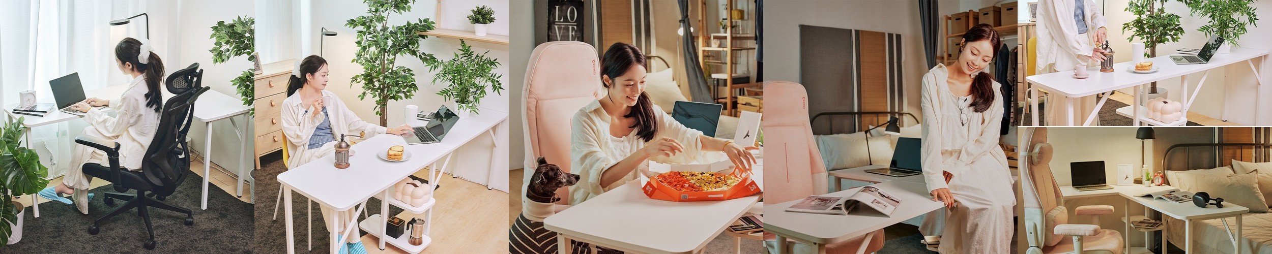 1인용 게이밍 컴퓨터 책상 GD001 800 화이트 (800×600)