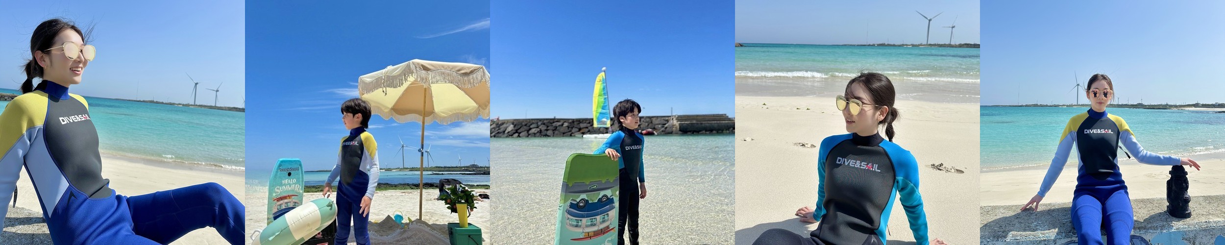 릴리앤필립 키즈 네오프렌 스윔슈트 냄새 없는 아기 유아 전신 웻수트 체온유지 어린이 수영복