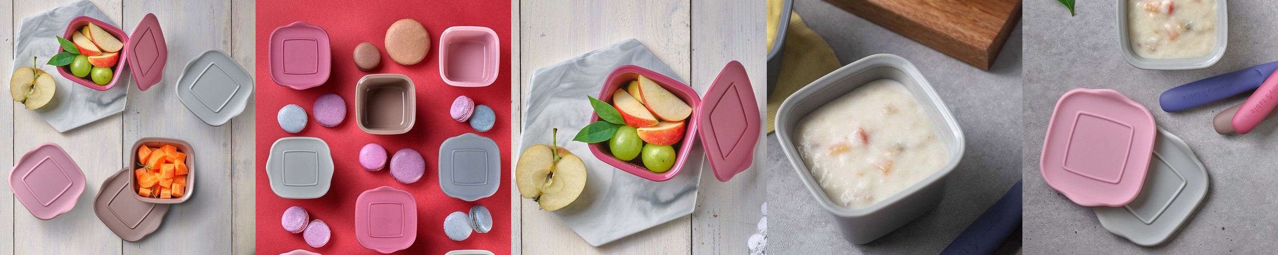 유아 식판 식기 탁가온 네모 깊은 4구식판+전용 볼 미끌림방지 아기 어린이 유치원 어린이집