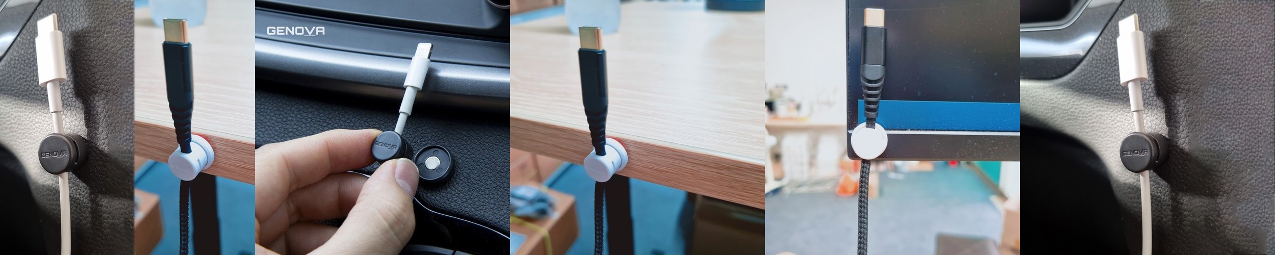 전선클립 4P 소 케이블 전선홀더 충전기 코드 선정리