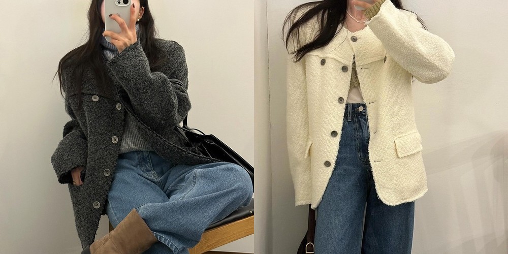 남자흑청자켓 오버핏 데님 연청 트러커재킷