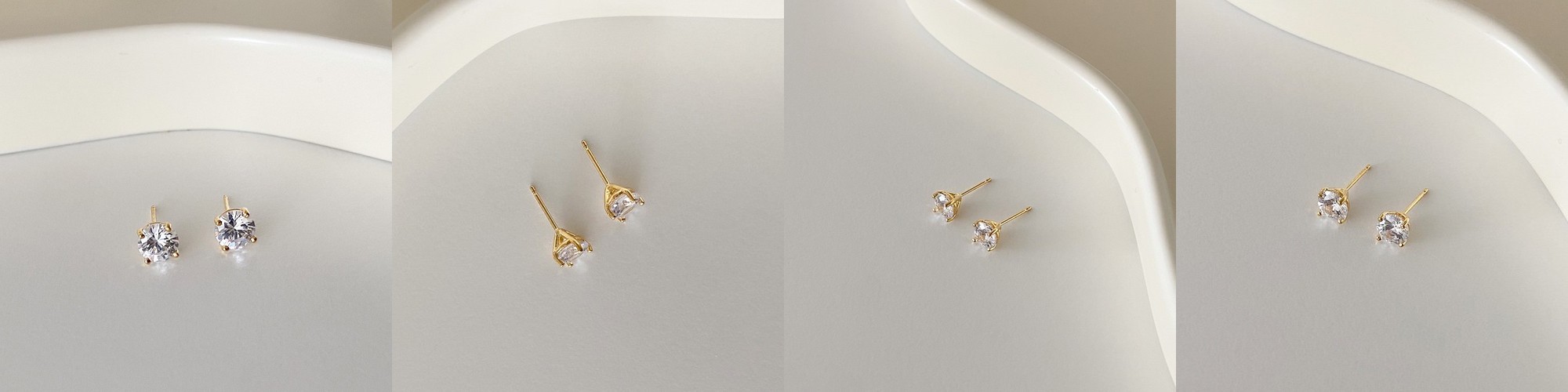 14k 베이직 미니 원터치 링 귀걸이 4 6 8mm 귓바퀴 링 피어싱