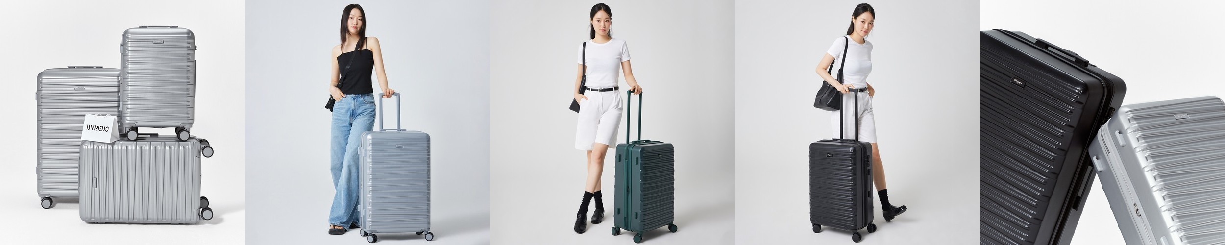 빅패스 여행용캐리어 PC TSA 폴리카보네이트 가벼운 금고형 캐리어 45.72cm(18인치), 다크그레이