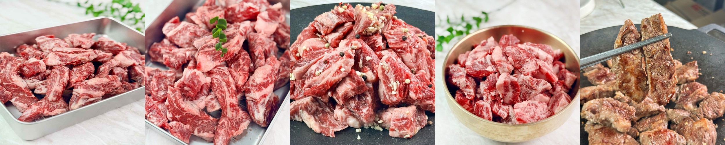 블랙앵거스 살치살 부채살 소갈비살 차돌박이 꽃갈비살 우대갈비 스테이크 미국산 소고기 프라임 300g