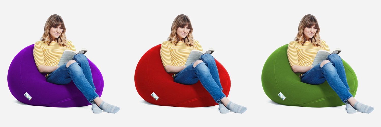 NEW 폴리몰리 LT201 그랜드 1인용 대형 빈백 소파 스판 안락 의자 쿠션 모카무스