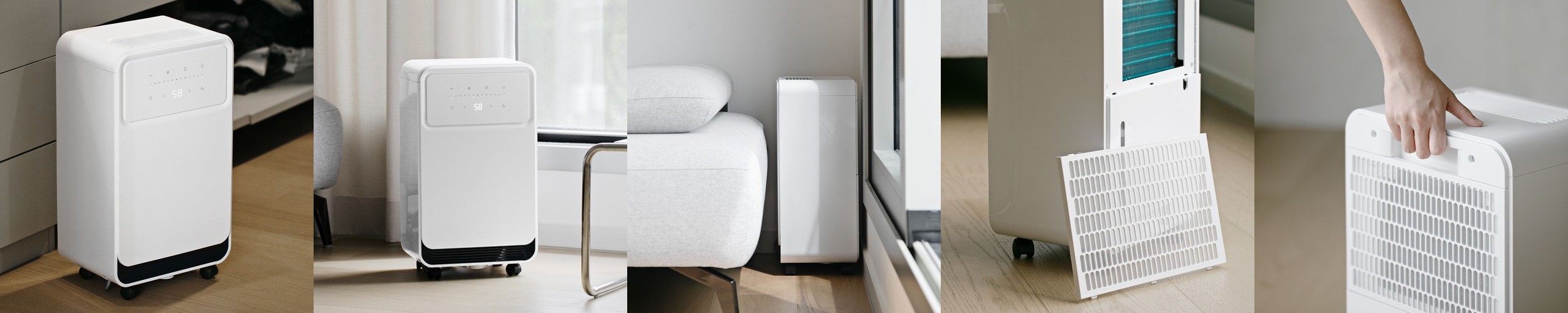 1+1 미니 제습기 원룸 드레스룸 소형 화장실 자취방 저소음 무소음 아기방 제습기 2L