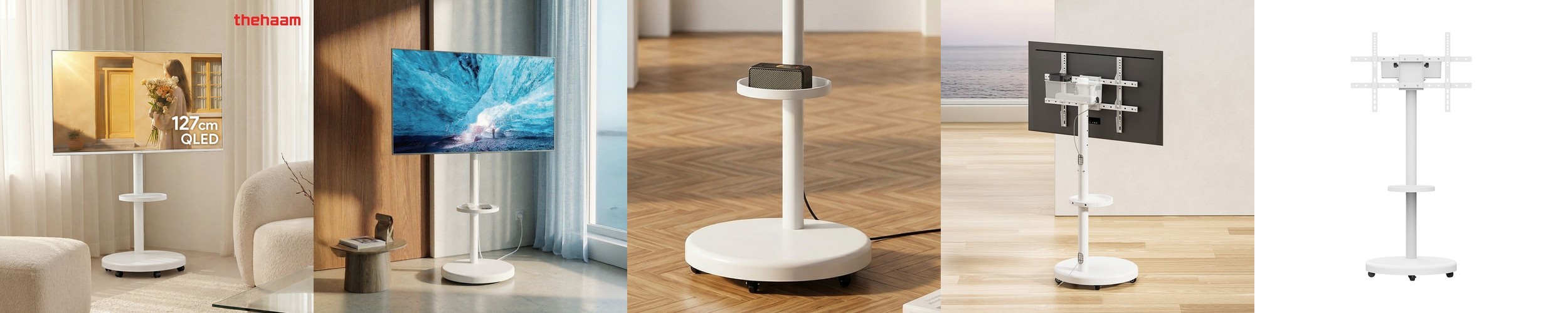 무빙큐빅스 삼탠바이미 화이트에디션 101cm(40인치) FHD QLED 스마트티비 X2 셋트 이동식 TV 삼텐 중소바이미