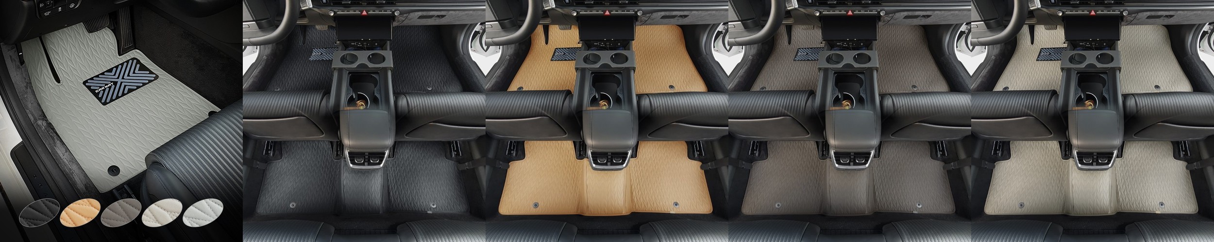 가온 TPE 카매트 차량용 발매트 쏘렌토MQ4 하이브리드 TEK104, 운전석+조수석+뒷자석