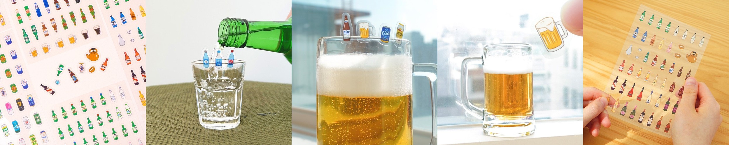 [세트구매 2종] 3D 방꾸미기 다꾸 성인취미 스티커북 6가지 테마 비즈니스 카운트다운