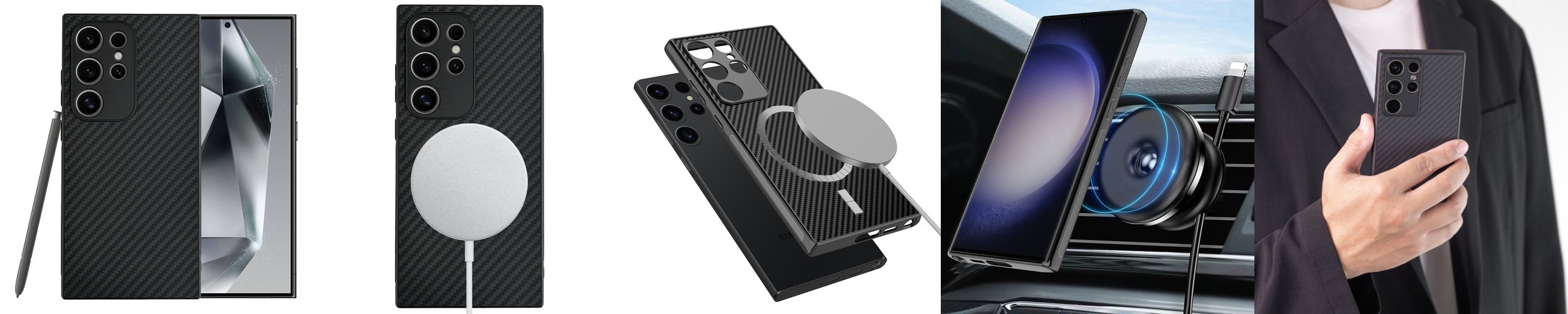 그리핑 아머엑스 맥세이프 슬림 범퍼 카본 케이스 블랙, 갤럭시S23 울트라