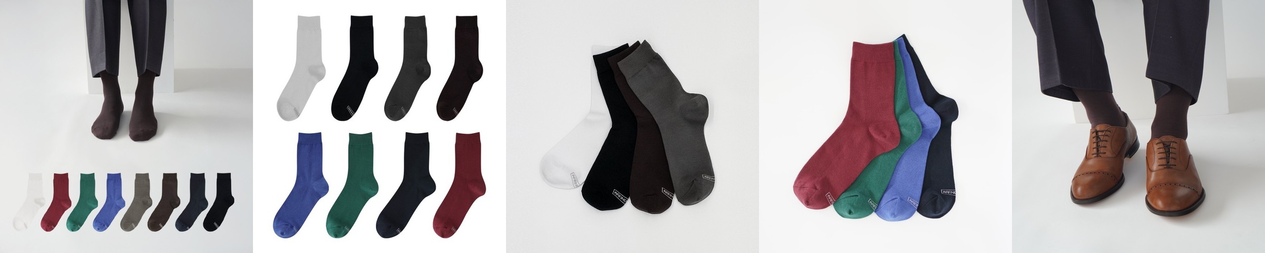 DDUNGK 남자 무지 중목 장목 골지 정장 긴 양말 크루 삭스