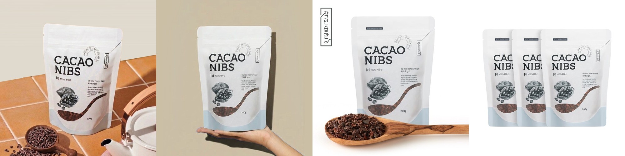 착한습관 카카오닙스 페루산 카카오열매 빈 카카오 닙스 200g, 1개
