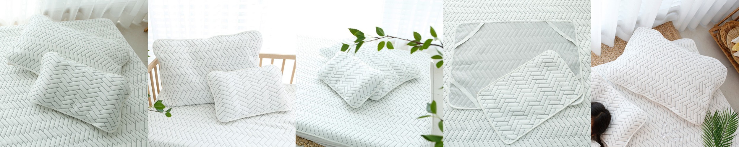 리본 고밀도 워싱 순면 먼지없는 사계절 베개커버 5070