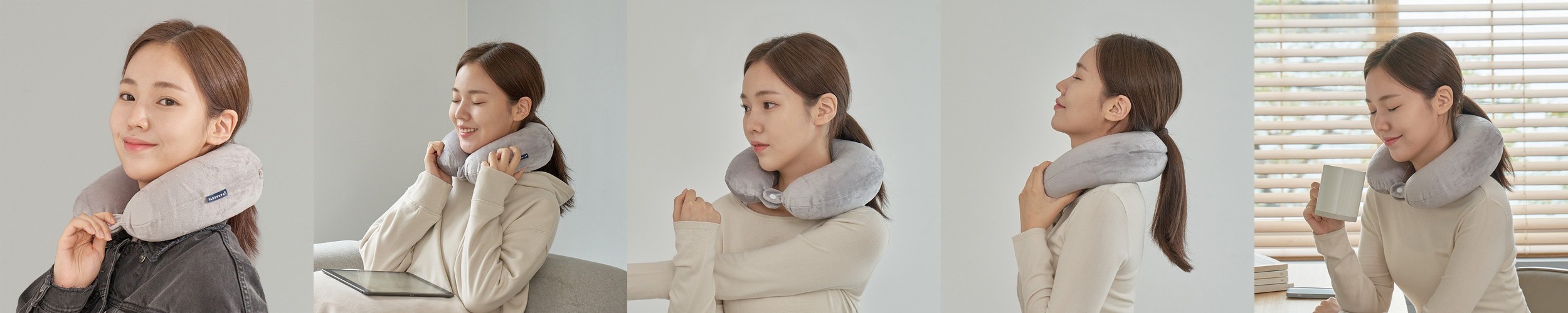 에어펌프 목베개 비행기 기내용 휴대용 H형 여행용 장거리