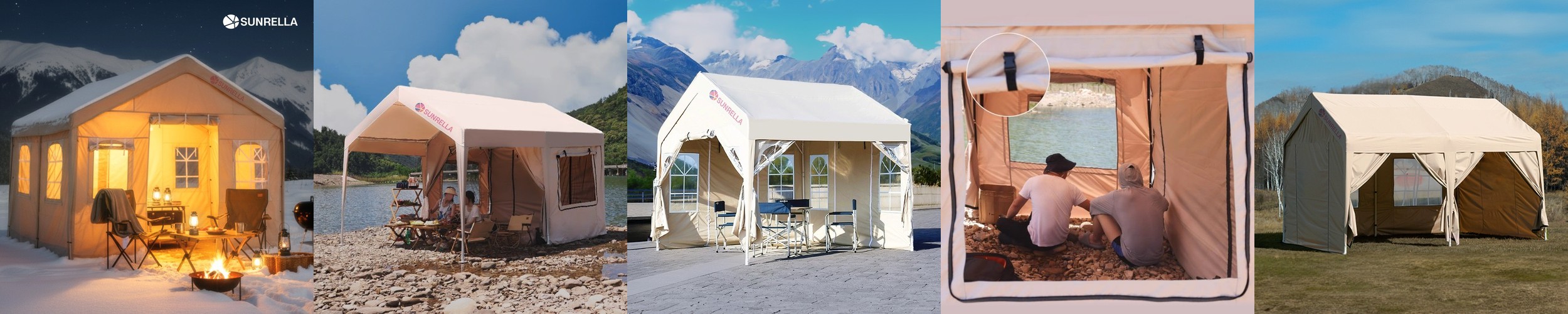 블루폴 캠버 스토리지 스크린 캠핑 타프 사이드월 바람막이 윈드스크린 가림막