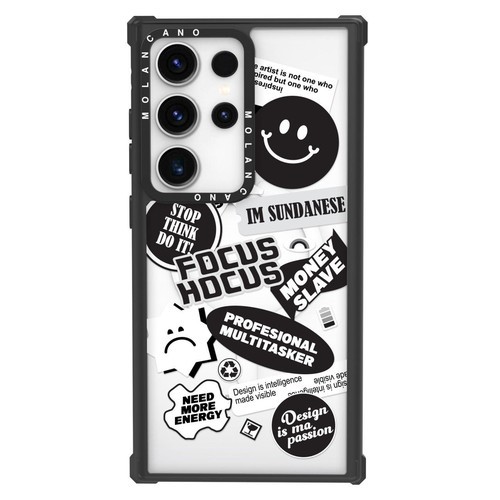 2배자력 맥세이프 임팩트 제로 디자인 범퍼 투명 케이스 스마일포커스, 갤럭시S22 울트라