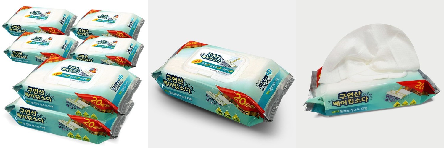 3M 스카치브라이트 표준형 베이직 더블액션 플러스 물걸레 청소포 30매