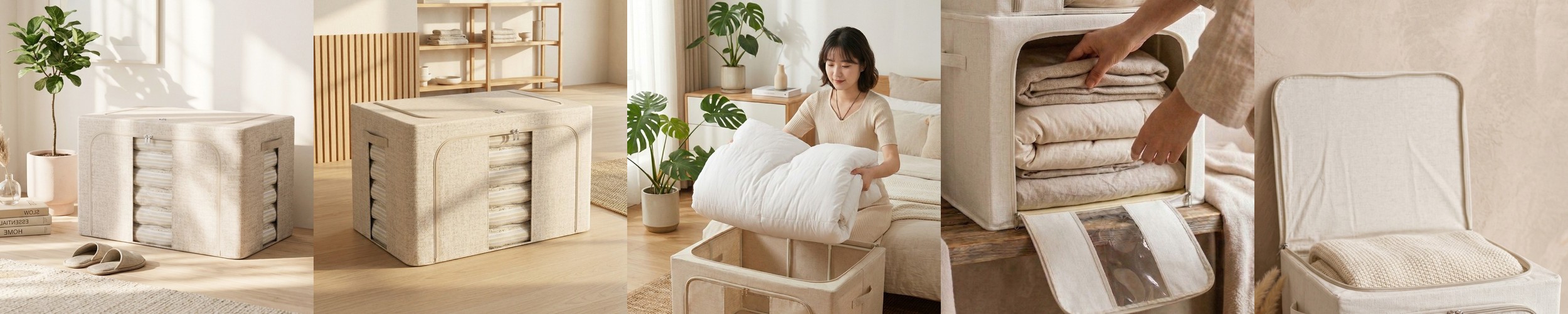 침대밑수납장 드레스룸 옷정리함 낮은 언더베드 리빙박스 대형 44L