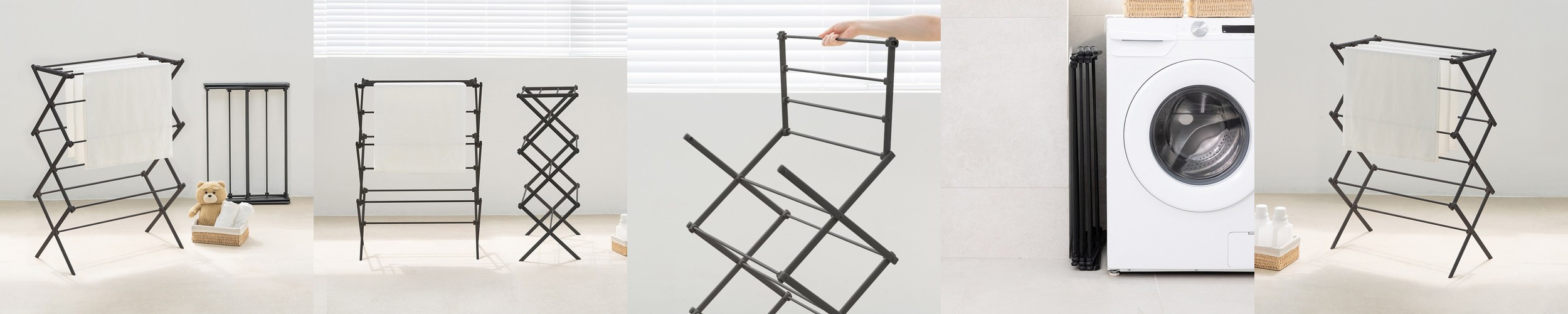 [단독] 런드리업 문걸이 빨래건조대 원룸 튼튼한 미니 접이식 건조대