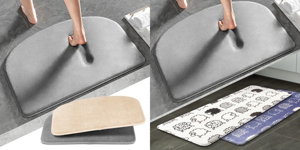 디아르 프리미엄 극세사 주방 매트 욕실 화장실 현관 침실 발매트 그레이, 50x70cm