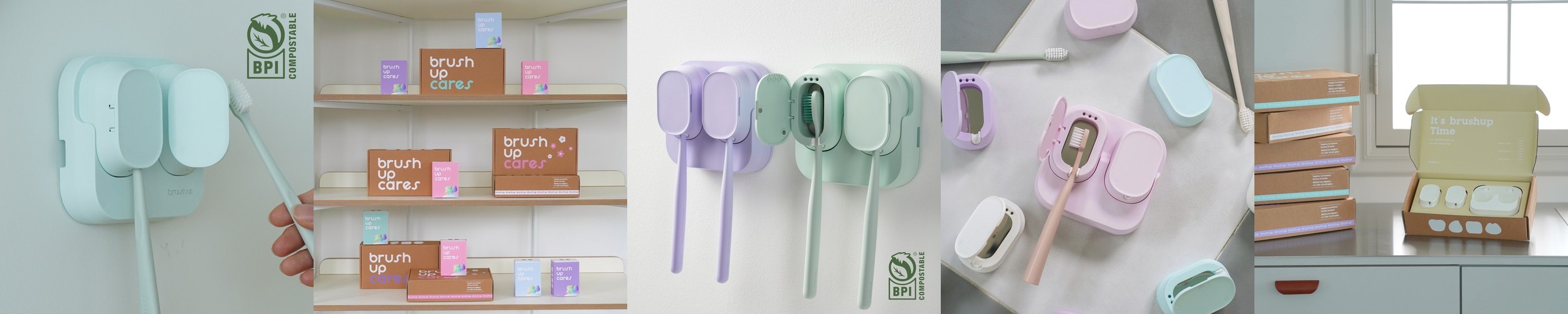 브러쉬업 칫솔살균기 헤드형 충전식 UV-C 자외선 광파 건조기 소독기 라일락 퍼플