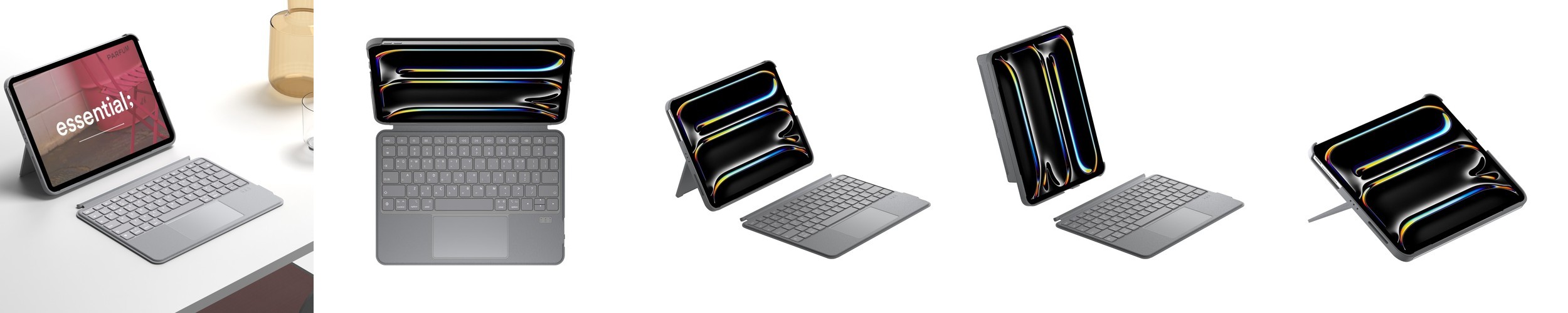 링크로 아이패드 키보드 케이스 매직키보드 구조독 호환 한국어 블랙, 아이패드 프로 28.2cm(11인치) M5