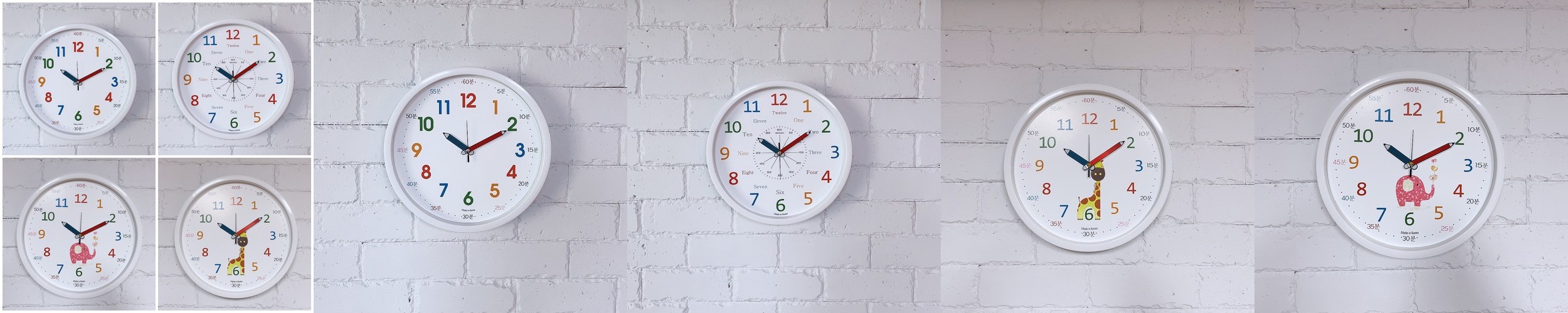 무타공 인테리어 붙이는 시계 무소음 거실 벽걸이 아트월 원형디자인 건전지 실버 30cm