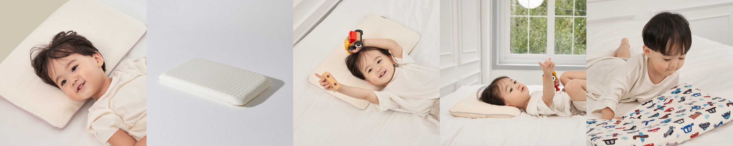 [N단독] 유아두상베개 1개+쿨플랫 커버 1개