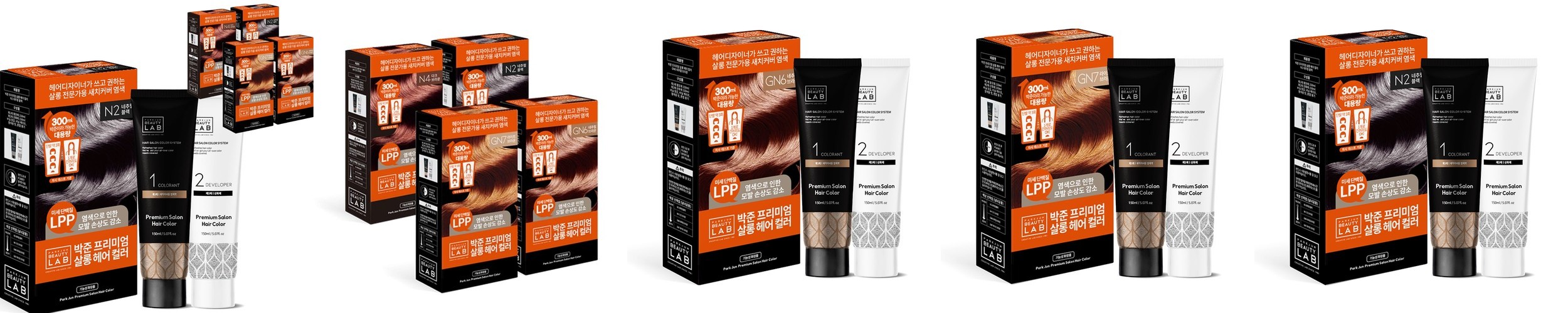 라피타 5초 새치커버 타투 헤어 틴트 스틱, NO 염색약 10ml, 다크 브라운, 4개