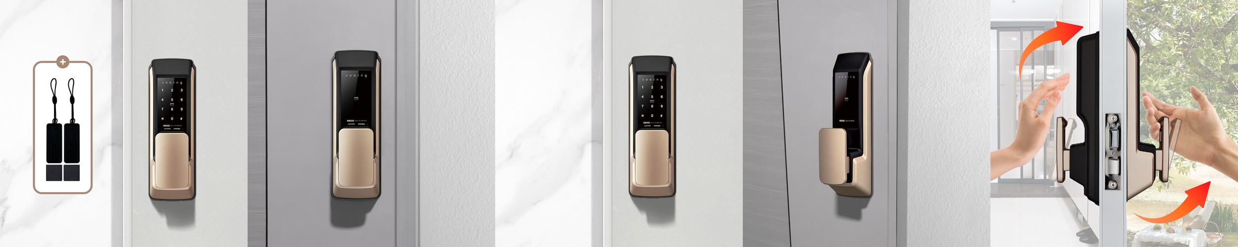 스마트공간 IoT 무타공 주키 도어락 – 무인숙박 객실 스테이 번호 카드 원격제어 잇소키