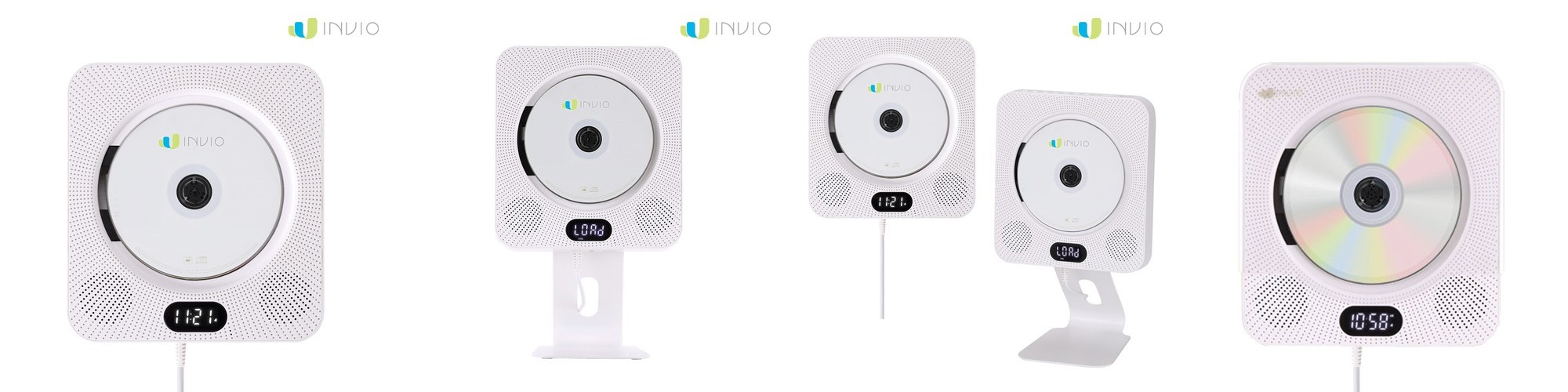 인비오 블루투스 CD플레이어 레트로 휴대용 미니 아기 씨디플레이어 라디오 CD-700BT