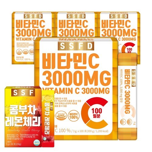 [휴온스N] 메리트C산 3000mg 고함량 영국산 DSM 비타민씨 6개월분, 90포 2박스+메리트C 비타민구미 1박스