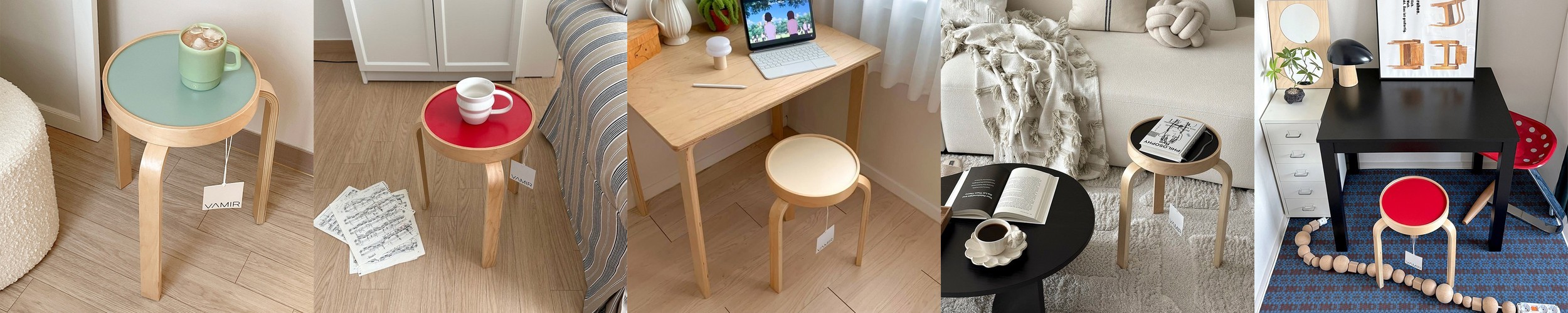 TANG 아카시아 원목접이식스툴/협탁 내추럴 5181.0449