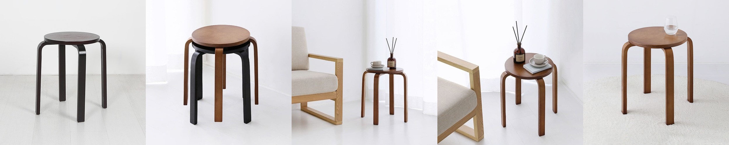 TANG 아카시아 원목접이식스툴/협탁 내추럴 5181.0449