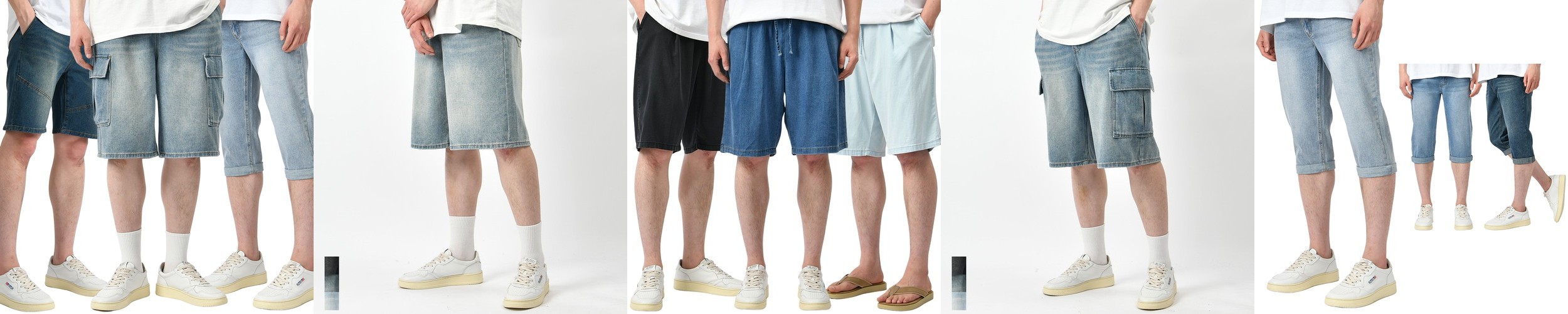 남자6부반바지 회색반바지 벌룬팬츠