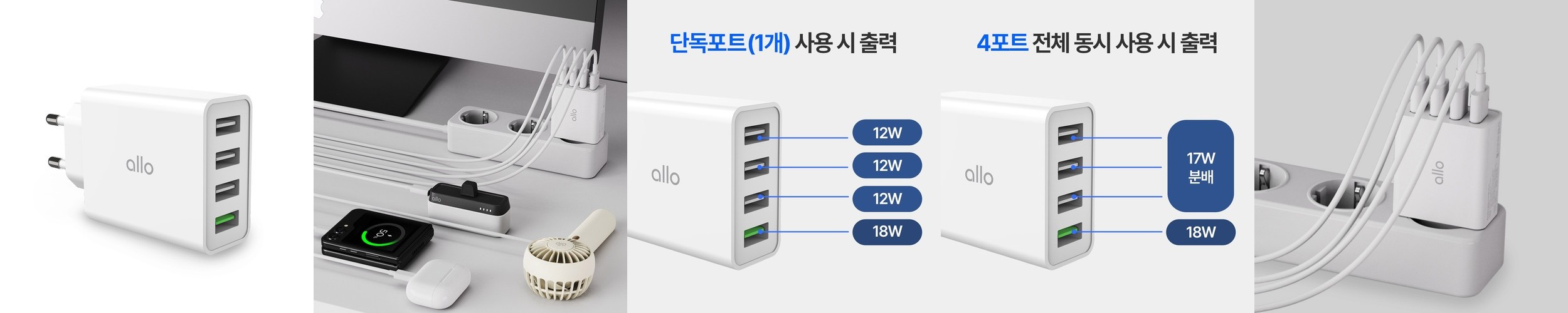알로코리아 탁상용 무선 선풍기 F5D 사무실 소형 책상 미니 휴대용 써큘레이터