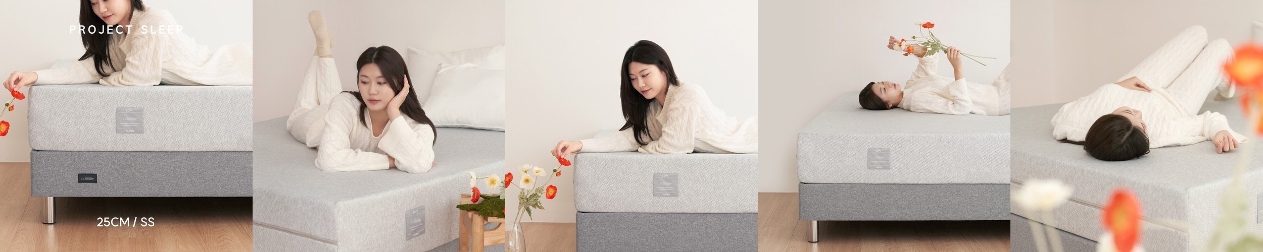 실루나 침대 매트리스 바닥 수면매트 포켓스프링 롤팩 25cm, SS(슈퍼싱글)1100, 미디엄소프트