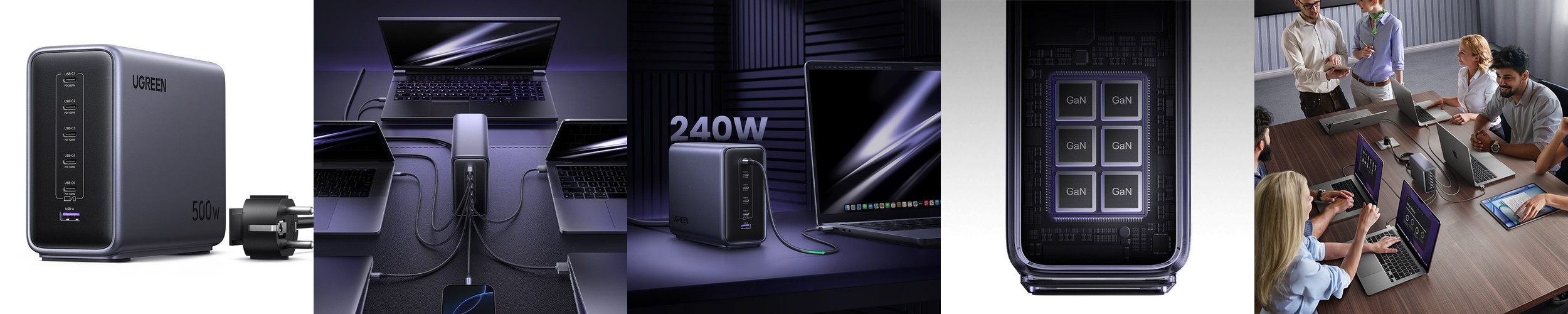 알로코리아 터보 4포트 35W QC3.0 고속 멀티충전기 UC435QC