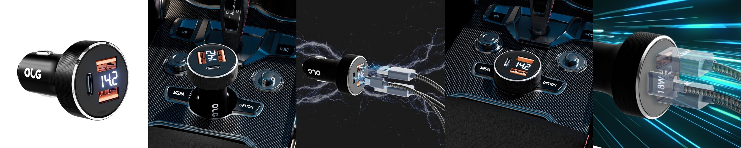 알로코리아 터보 4포트 35W QC3.0 고속 멀티충전기 UC435QC