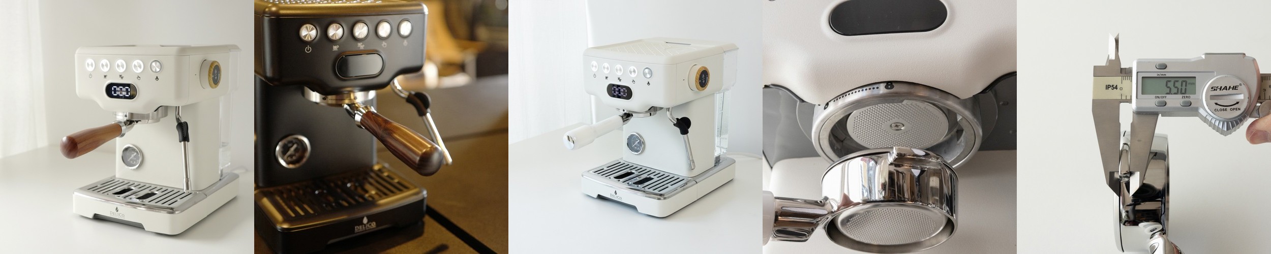 CRM 3605s PWM 1세대 전용 바텀리스 포터필터 58mm 바스켓 호환 화이트