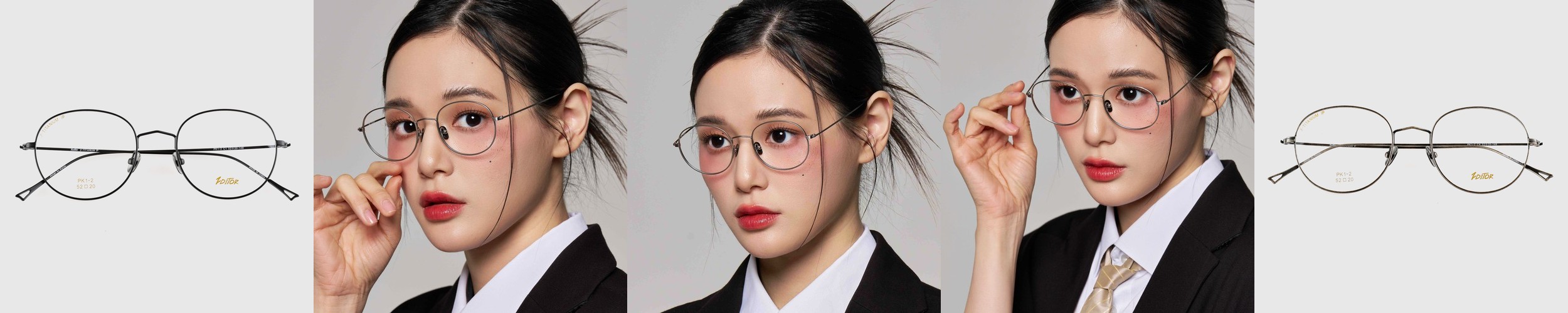 남녀공용 투명 뿔테 안경테
