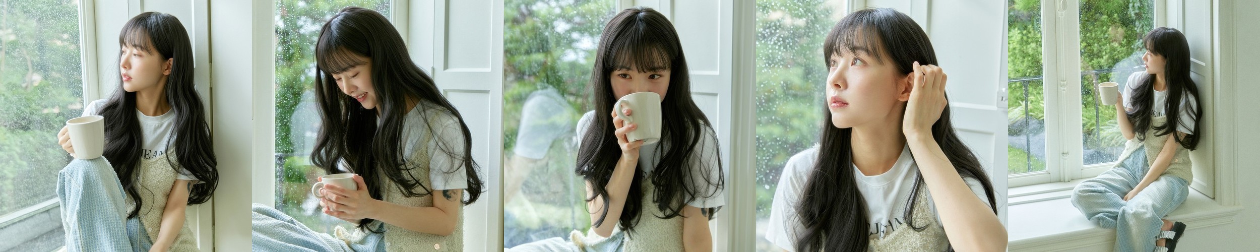 붙임머리 가발 넓은 헤어피스 에쉬 투톤 긴 생머리 자연스러운 연출